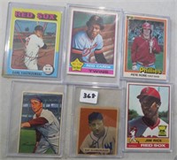 6 baseball cards