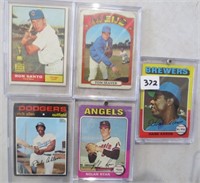 5 baseball cards