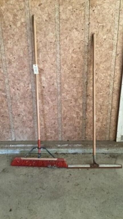 Push Broom and squeegee