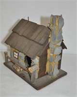Hand made 7" wooden birdhouse
