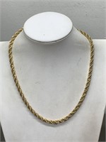 SIGNED MONET DUAL TONE CHAIN NECKLACE