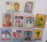 10 baseball cards, Cleveland Indians