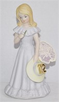 1981 Enesco Growing up Birthday Girl Figuruine