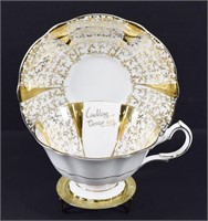 Queen Anne "Gold Lace" Tea Cup & Saucer