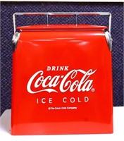 Metal Coca Cola picnic cooler