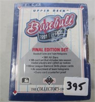Upper Deck 1991 edition cards, new in plastic