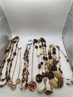NECKLACE LOT OF 8-SOME SIGNED