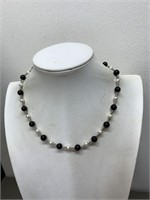 STERLING SILVER & PEARL NECKLACE