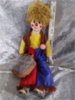 Hobo Clown Doll w/bag