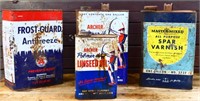 Lot of 4 vintage advertising cans