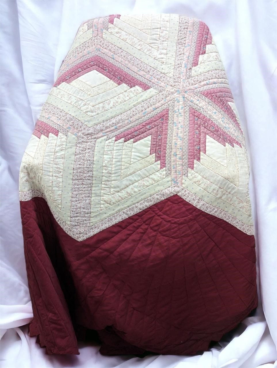 Vintage Handmade Quilted Blanket