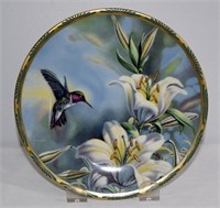 1989 Pickard Ruby Throated Hummingbird Plate