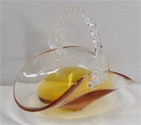 Amber to Clear Chalet Glass Basket