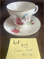 Tea Cup Saucer Set CROWN TRENT