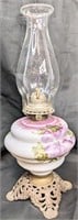 White-Flame Purple Floral Oil Lamp