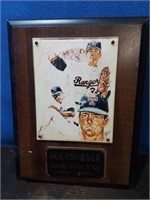 Nolan Ryan baseball's all time k king plaque