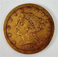 1856-S LIBERTY $2.5 DOLLAR GOLD