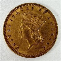 1857 INDIAN PRINCESS GOLD DOLLAR