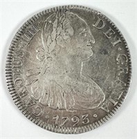 1793 COLONIAL MEXICO 8R COIN