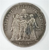 1874 FRANCE 5 FRANC COIN