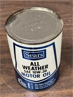 SEALED SEARS 10W-30 MOTOR OIL VINTAGE / SHIPS