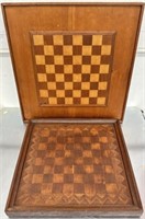 PAIR OF OLD CHECKERBOARDS