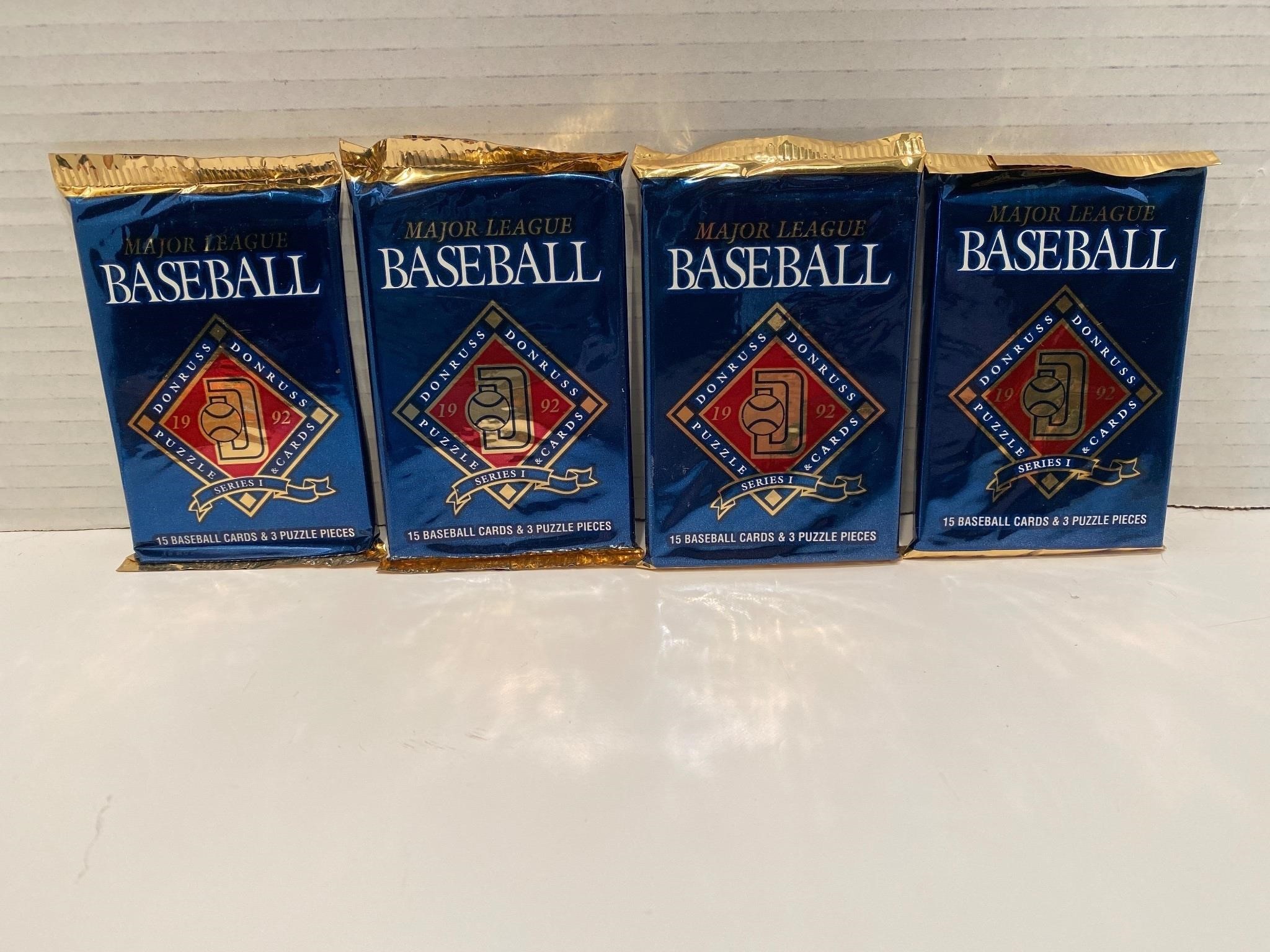 4 X Unopened Packs 1992 Baseball Series 1