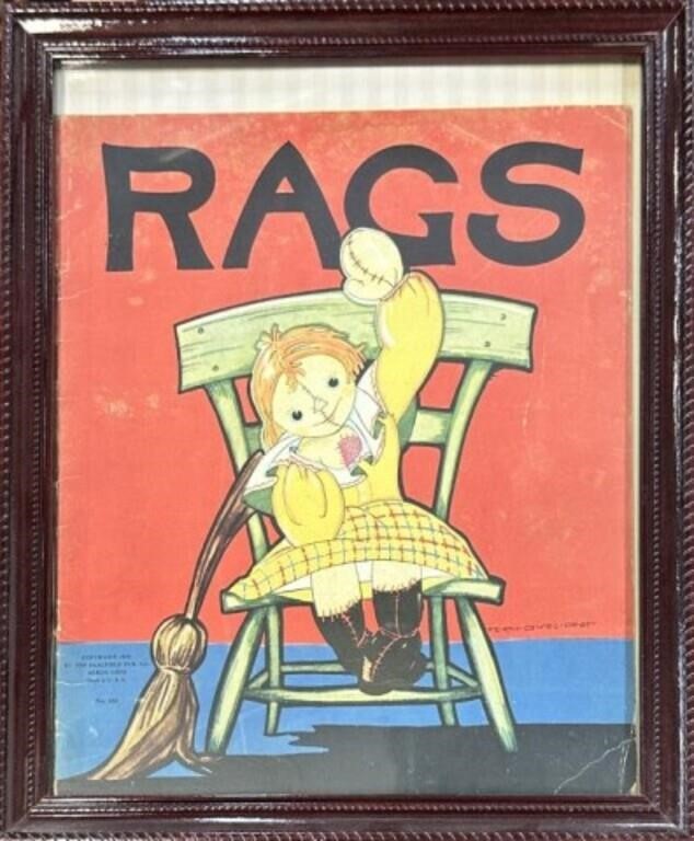 1929 RAGS FRAMED MAGAZINE
