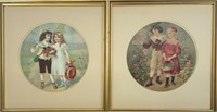 PAIR - VICTORIAN FRAMED LITHOGRAPHS