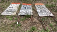 Road Construction Signs, Aluminum, (3)