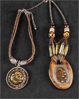 Earth Toned Necklaces With Large Pendants