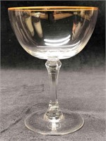 Lenox "Mansfield" Crystal Gold Rim Champagne Glass