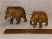 Vintage Carved Elephant Figurines