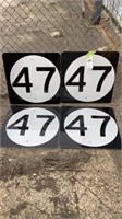 47 Signs, (4), Aluminum