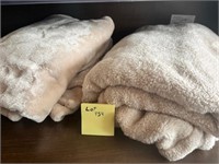 Blanket/Throw Plush Ivory Qty. 2