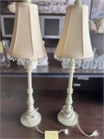 Table Lamps Ivory Qty 2