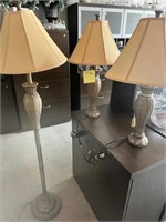 Floor Lamp & 2 Table Lamps Set/3