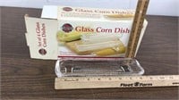 Set of 4 Glass Corn Dishes new in box