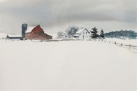 Frederic James Winter Landscape Watercolor