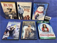 DVDs, Rudy, Be Here To Love Me, Jack Frost,