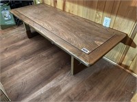 Wood Coffee Table, 56"W X 22"D X 16"T