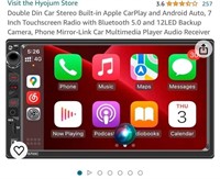 Double Din Car Stereo Built-in Apple CarPlay