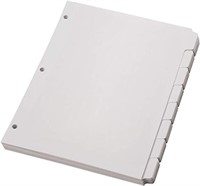 Oxford Blank Write On Binder Dividers, 1/8 Cut Tab