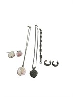 3 Pc Sterling Jewelry Set & 2 Pc Shiva Shell Set