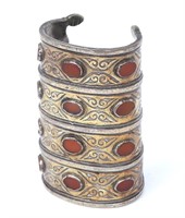 Turkoman Gilt Silver & Carnelian Bracelet