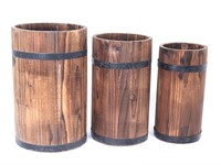 Set of Three Chinese Wood Nesting Hat Stands