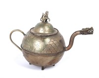 Adorable Chinese Silver Miniature Monkey Teapot