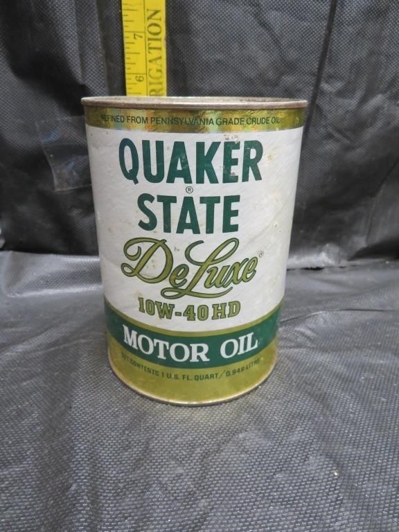 Vintage Quaker State 10W40 HD Qaurt Oil Can FULL