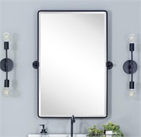 $120 Farmhouse  Rectangle Bathroom Mirror Black