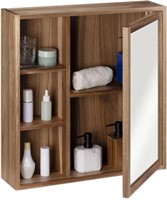 NAVARIS WOOD BATHROOM CABINET WITH MIRROR